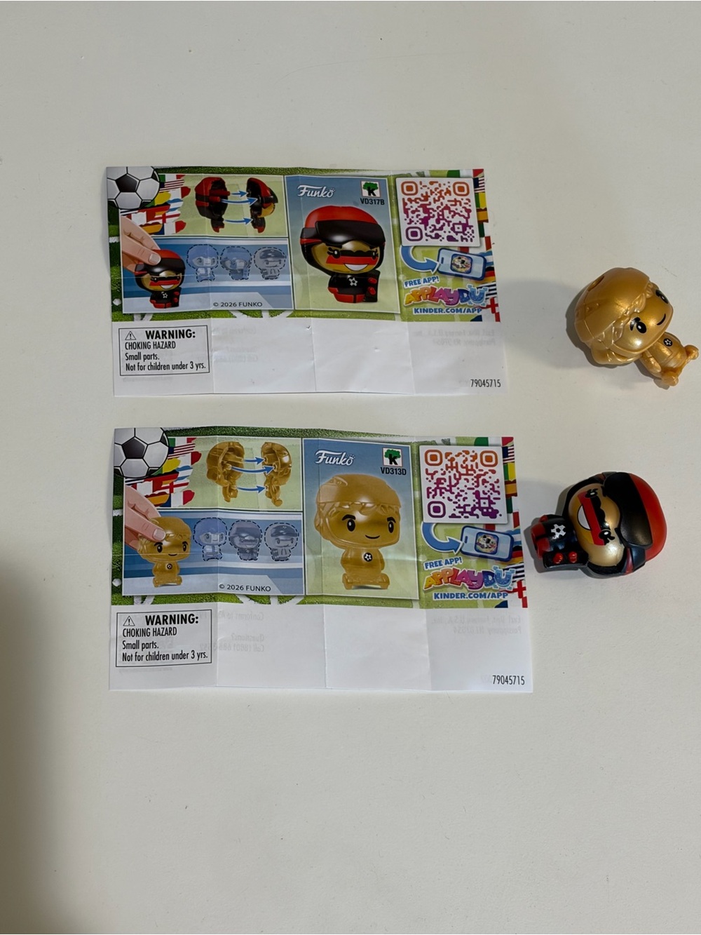 Funko Kids Toys Kinder Surprise Figures soccer gold & Germany